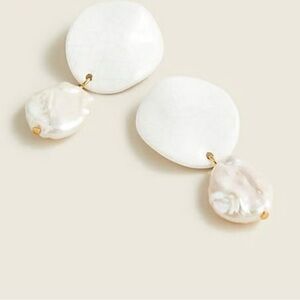 J. Crew Freshwater Pearl Disc Drop Earrings